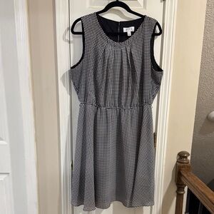 Elle Black and White Checkered Dress